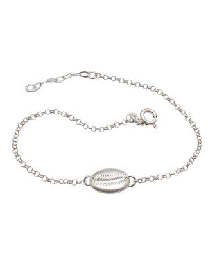 Pulseira AG c/ 1 Buzio 2cm Alongador - G3 - 9mm x 200mm - 1.90gr