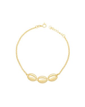Pulseira c/ 3 Buzios 2cm Alongador - CE - 9mm x 200mm - 2.92gr