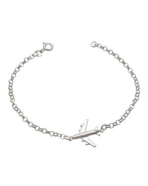 Pulseira AG c/ 1 Aviao 15mm - G3 - 15mm x 180mm - 2.19gr