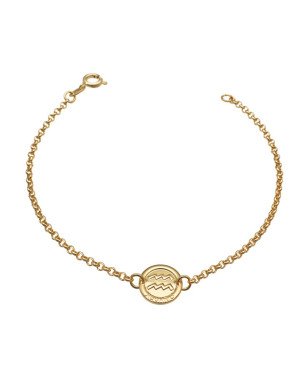 Pulseira c/ Signo 11mm Aquario - CE - 11mm x 180mm - 2.40gr