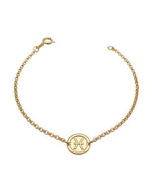 Pulseira c/ Signo 11mm Peixes - CE - 11mm x 180mm - 2.40gr