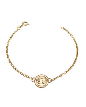 Pulseira c/ Signo 11mm Cancer - CE - 11mm x 180mm - 2.30gr