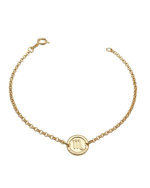 Pulseira c/ Signo 11mm Escorpiao - CE - 11mm x 180mm - 2.40gr