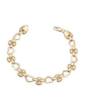 Pulseira c/ 8 Coracoes Vazados - CS - 8mm x 180mm - 8.50gr