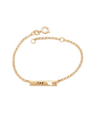Pulseira c/ Along p/ Placa Est. Paz e Espirito Santo (Resina) - CE - 4mm x 160mm - 1.99gr