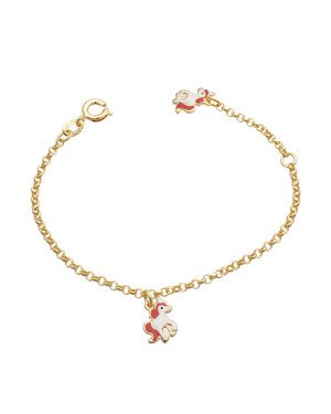 Pulseira p/ 2 Unicornios - CS - 8mm x 140mm - 1.82gr