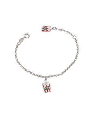 Pulseira AG c/ 2 Pipoca  Along 2cm  - G6 - 8mm x 140mm - 1.68gr