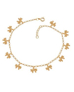 Pulseira 18cm + 2cm Along c/ 11 Lacos  - CE - 8mm x 200mm - 3.60gr