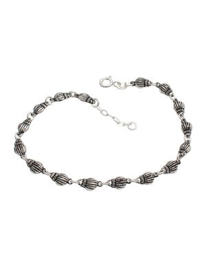 Pulseira AG Envelhecida c/ 16 Caracol Marinho 8mm 18+2cm - G3 - 8mm x 200mm - 4.27gr