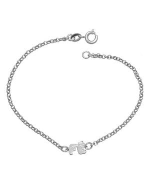 Pulseira AG Elo portugues Fe Reticulado - G3 - 10mm x 180mm - 1.42gr