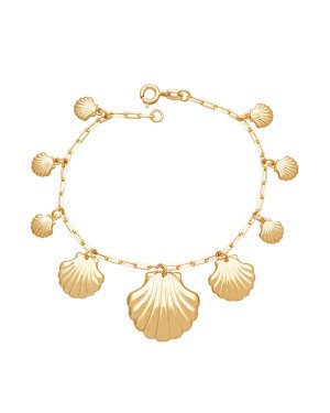 Pulseira p/ 9 Conchas Degrade  - CE - 20mm x 180mm - 3.40gr