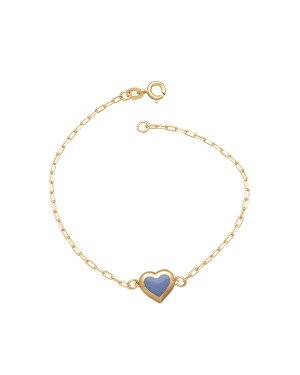 Pulseira Cartie c/ Coracao Borda Abaulada Lisa p/ Resina - CE - 10mm x 180mm - 1.50gr