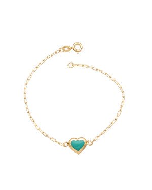 Pulseira Cartie c/ Coracao Borda Abaulada Lisa p/ Resina - CE - 10mm x 180mm - 1.60gr