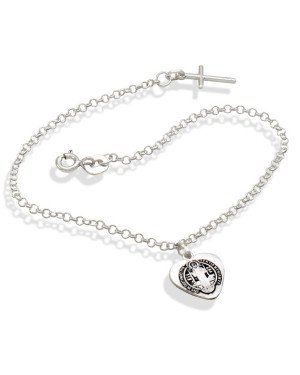 Pulseira AG c/ Coracao Sao Bento 1 Cruz - G3 - 11mm x 180mm - 2.00gr