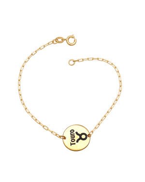 Pulseira Cartie  Signos (Touro c/ Resina )  - CE - 15mm x 180mm - 2.21gr