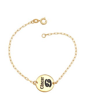 Pulseira Cartie  Signos (Cancer c/ Resina) - CE - 15mm x 180mm - 2.22gr