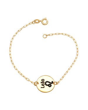 Pulseira Cartie Signos (Leao c/ Resina) - CE - 15mm x 180mm - 2.23gr