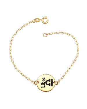 Pulseira Cartie Signos (Libra c/ Resina) - CE - 15mm x 180mm - 2.26gr