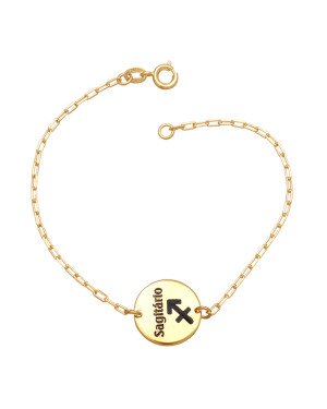 Pulseira Cartie Signos (Sagitario c/ Resina) - CE - 15mm x 180mm - 2.39gr