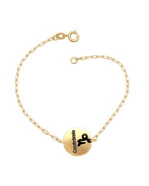 Pulseira Cartie Signos (Capricornio c/ Resina) - CE - 15mm x 180mm - 2.24gr