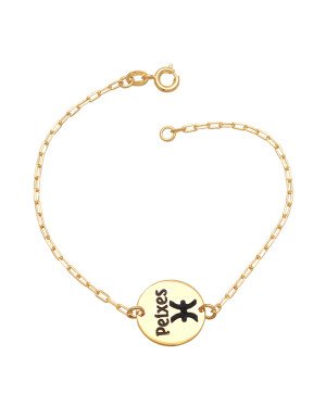 Pulseira Cartie Signos (Peixes c/ Resina) - CE - 15mm x 180mm - 2.02gr