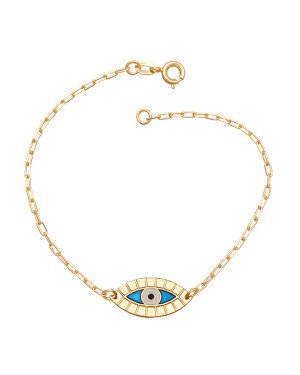 Pulseira AG Cartie Olho Grego Lixado (Azul Escuro/Branco/Preto) - CE - 10mm x 180mm - 2.00gr