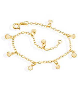 Pulseira c/ 7 Redondos mini - CE - 4mm x 180mm - 1.64gr