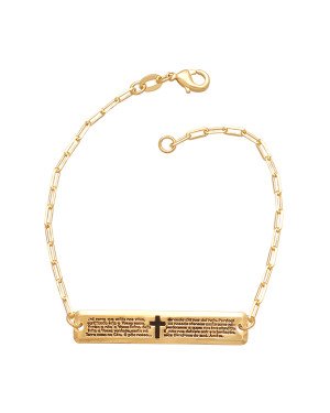 Pulseira Cartie c/ Placa Pai Nosso - CE - 7mm x 180mm - 2.90gr