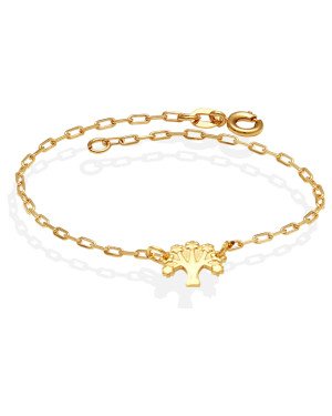Pulseira Cartie c/ Arvore da Vida  - CE - 10mm x 180mm - 1.39gr