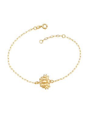 Pulseira Cartie c/ Flor De Lotus 12mm - CE - 12mm x 180mm - 1.80gr