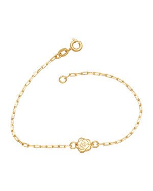 Pulseira Cartie c/ Camelia 7,5mm - CE - 8mm x 180mm - 1.35gr