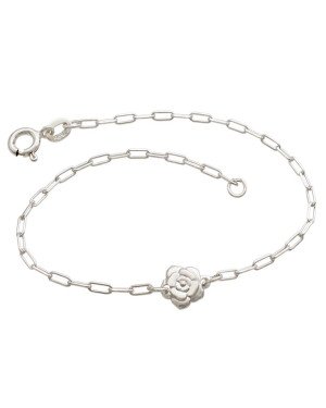Pulseira AG Cartie c/ Camelia 7,5mm - G3 - 8mm x 180mm - 1.52gr