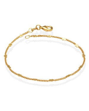 Pulseira c/ Coracao Liso 1mm - CS - 1mm x 180mm - 1.03gr