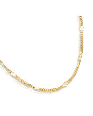 Corrente c/ Coracao Liso 1,5mm - CS - 2mm x 400mm - 2.45gr