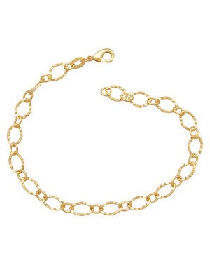 Pulseira c/ Corrente Oval Diamantado 6MM - CE - 6mm x 180mm - 2.60gr