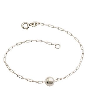 Pulseira AG Cartie c/ 1 Bola 6mm - G3 - 6mm x 180mm - 1.69gr