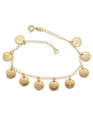 Pulseira "Os Dez Mandamentos" (Pendurados) - CE - 8mm x 200mm - 5.79gr