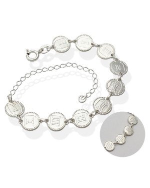 Pulseira AG "Os Dez Mandamentos" (S/ Envelhecer) - G3 - 8mm x 200mm - 6.35gr