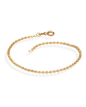 Pulseira  Bolinha Reta Lisa - CS - 1mm x 180mm - 1.50gr