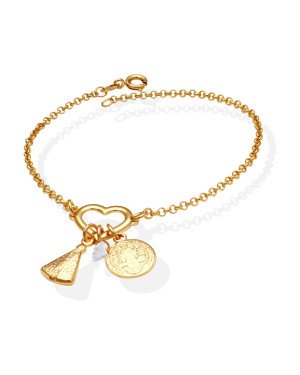 Pulseira Coracao Vaz p/ Zirconia Sao Bento Aparecida (18+2) - CE - 20mm x 200mm - 2.90gr