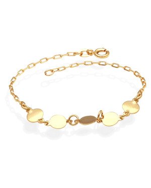 Pulseira Cartie c/ 5 Redondos Liso 6mm - CE - 6mm x 180mm - 1.60gr