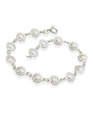 Pulseira AG c/ 14 Solzinho c/ Carinha  - G3 - 8mm x 180mm - 7.17gr