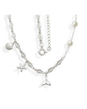 Choker  AG Buzios/Concha/Estrela Mar/Rabo Sereia/ Perolas - G3 - 5mm x 400mm - 6.05gr