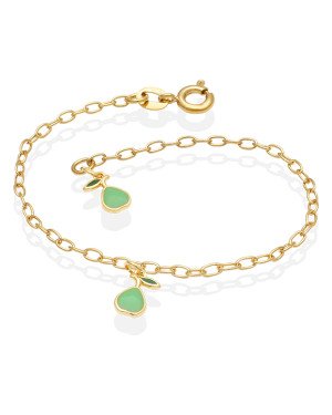 Pulseira c/ 2 Peras p/ Resina  - CS - 13mm x 140mm - 1.30gr