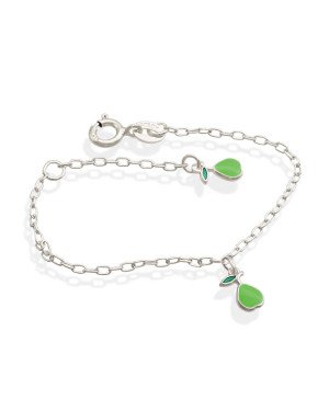 Pulseira AG c/ 2 Peras p/ Resina  - G5 - 13mm x 140mm - 1.45gr