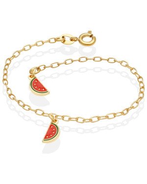 Pulseira c/ 2 Melancias p/ Resina  - CS - 13mm x 140mm - 1.10gr