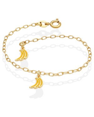 Pulseira c/ 2 Bananas p/ Resina - CS - 12mm x 140mm - 1.20gr