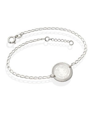 Pulseira AG Sao Bento Diamantado - G3 - 15mm x 200mm - 2.69gr