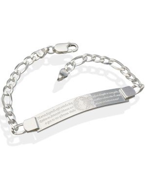 Pulseira AG Corrente 3x1 Chapa Sao Bento   - G3 - 9mm x 200mm - 9.02gr