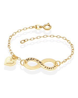 Pulseira Cadeado p/ Infinito "Mae: Amor Eterno" (Resina) - CE - 11mm x 200mm - 1.80gr